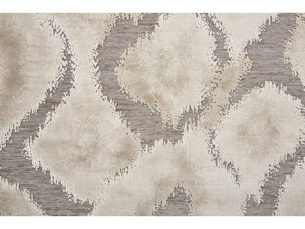 Saphir Zam Modern Abstract, Ivory/Gray/Taupe, 2'-6" x 8' Runner Rug - image 4