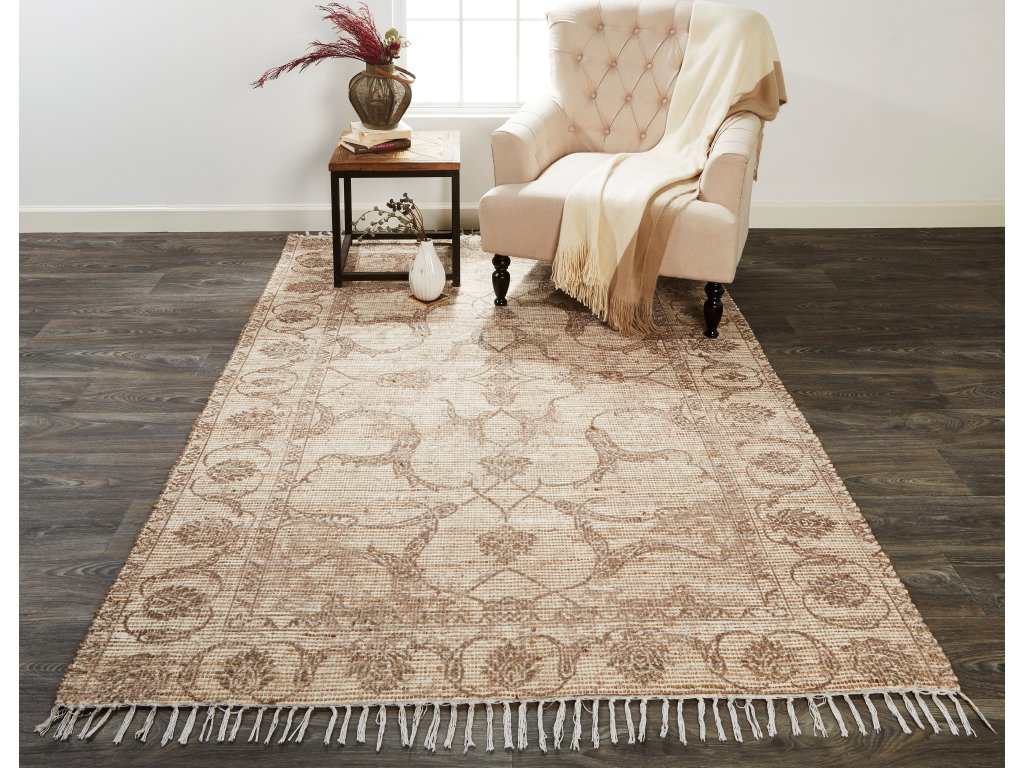 Aliza Traditional Medallion, Ivory/Tan/Taupe, 2'-2" x 3'-6" Accent Rug - image 1