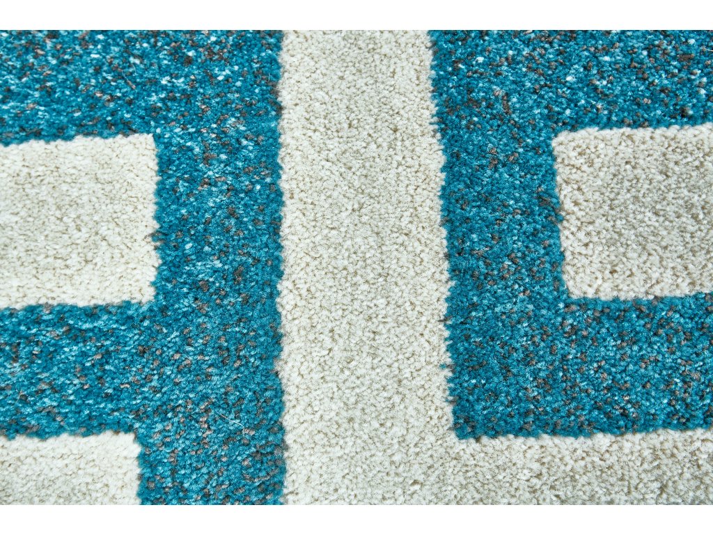Harlow Modern Geometric, Ivory/Blue, 10' x 13'-2" Area Rug - image 3