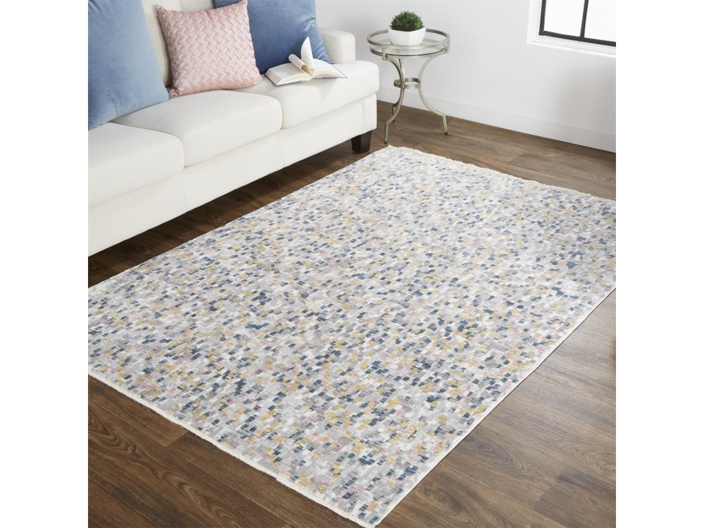 Kyra Transitional Color Block, Taupe/Tan/Orange, 1'-8" x 2'-10" Accent Rug - image 1