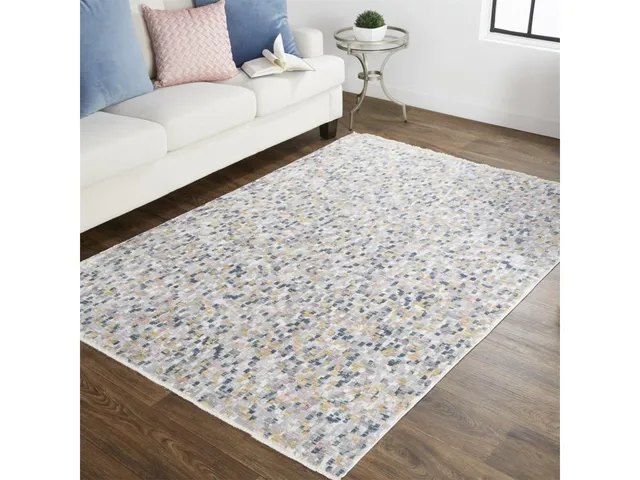 Kyra Transitional Color Block, Taupe/Tan/Orange, 1'-8" x 2'-10" Accent Rug - Alternative View