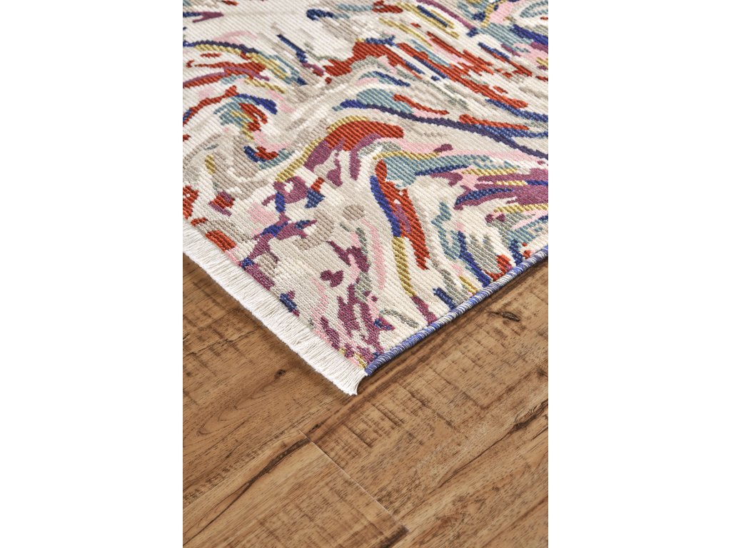 Torina Modern Abstract, Blue/Purple/Ivory, 9'-6" x 12'-7" Area Rug - image 2