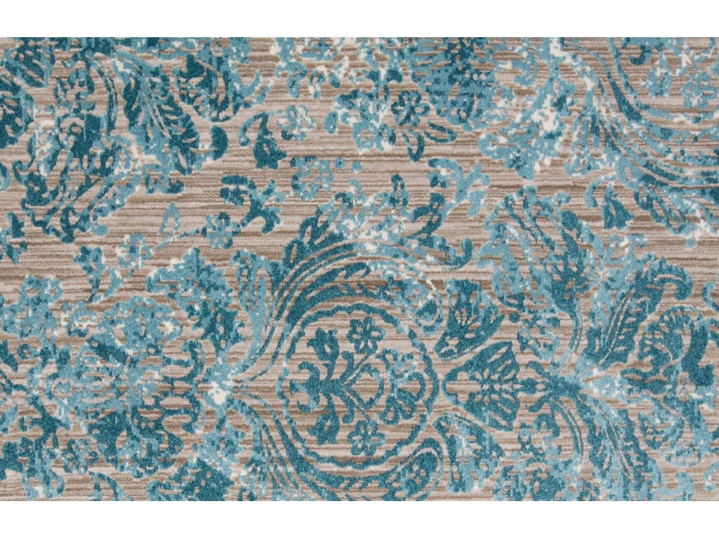 Keats Transitional Distressed, Blue/Taupe/Ivory, 8'-9" x 8'-9" Round Rug - image 4