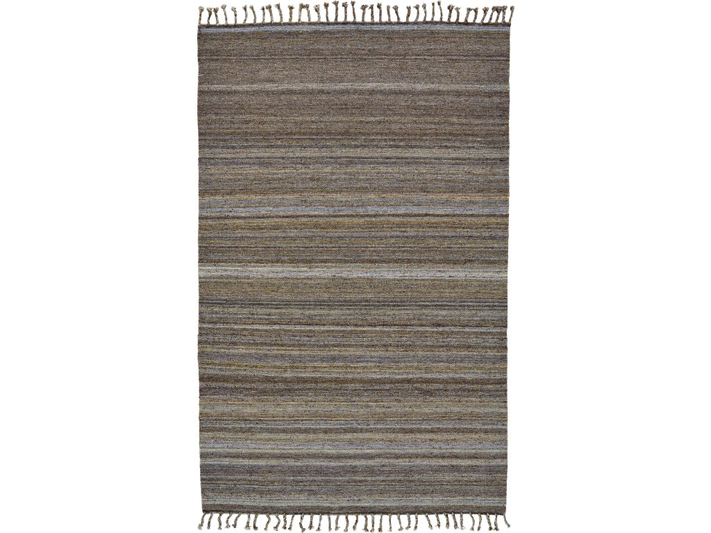 Brady Transitional Stripes, Gray/Green/Blue, 9' x 12' Area Rug - main image
