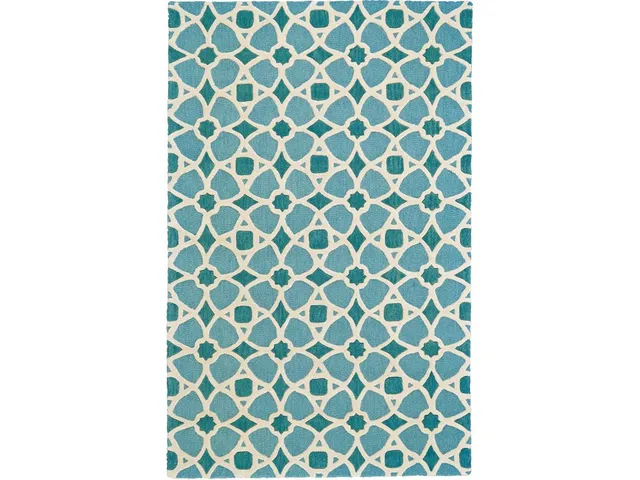 Ella Transitional Floral and Botanical, Blue/Green/Ivory, 5' x 8' Area Rug