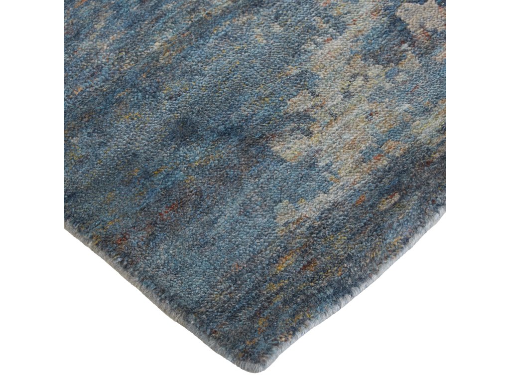 Adira Modern Ikat, Blue/Taupe/Gold, 8'-6" x 11'-6" Area Rug - image 1