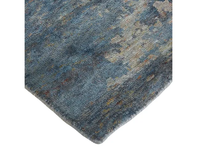Adira Modern Ikat, Blue/Taupe/Gold, 8'-6" x 11'-6" Area Rug - Alternative View
