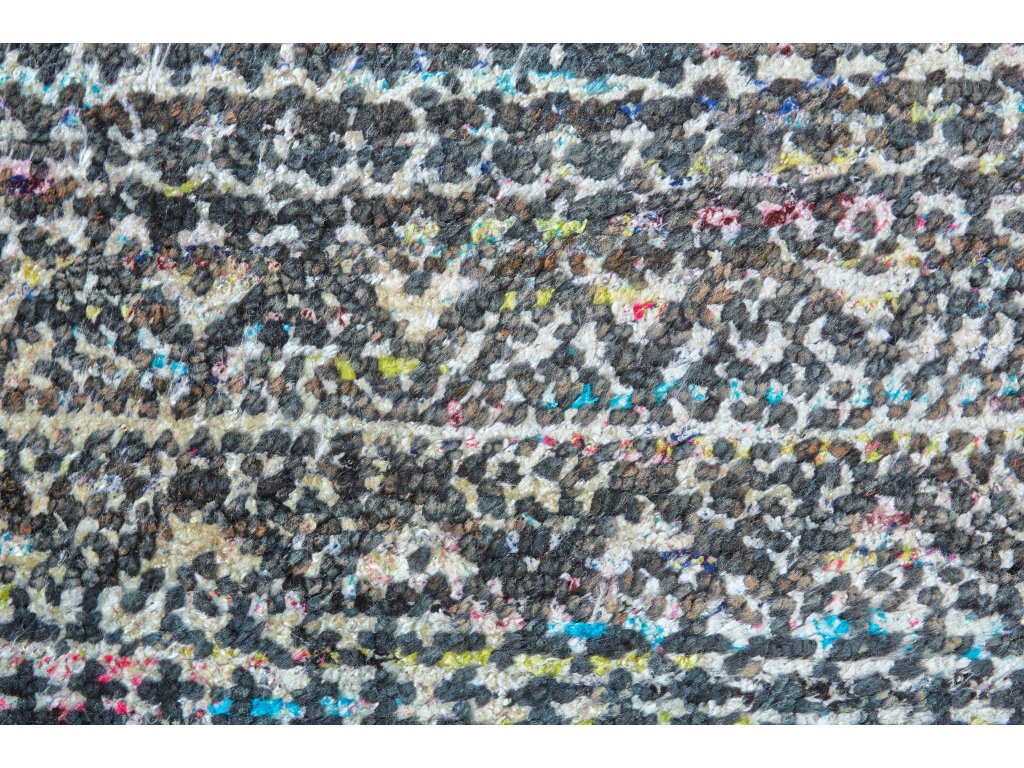 Tortola Transitional Diamond, Black/White/Blue, 8'-6" x 11'-6" Area Rug - image 3