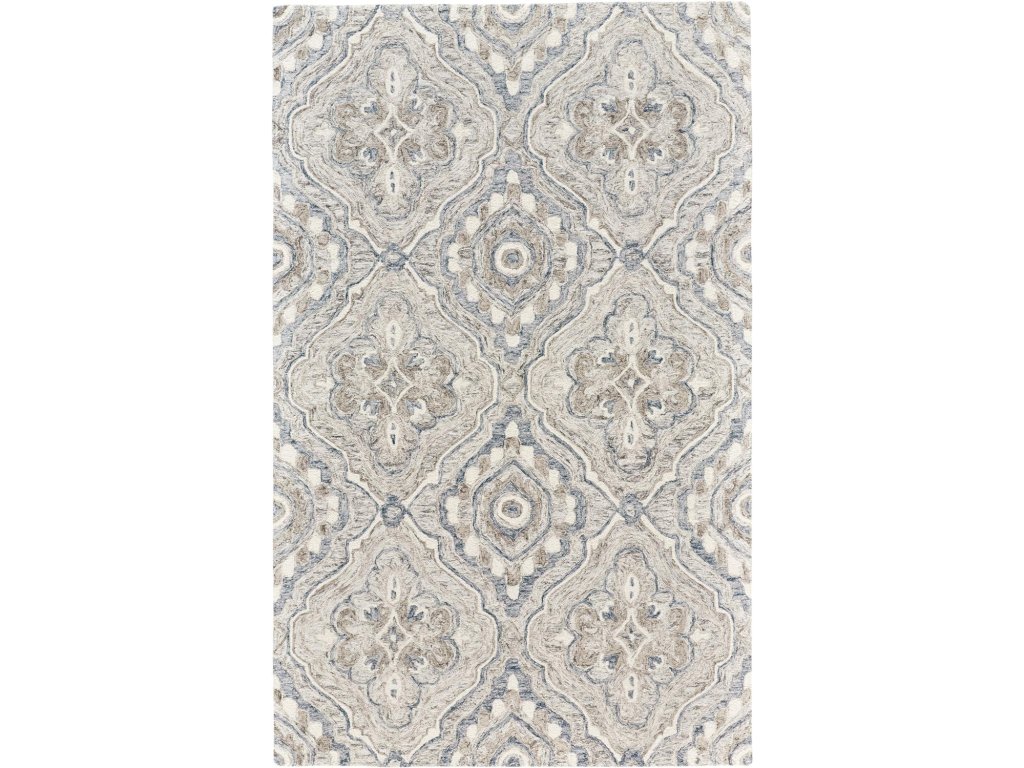 Rhett Transitional Medallion, Taupe/Blue/Gray, 2' x 3' Accent Rug - main image