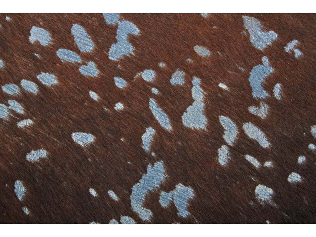 Ellyse Transitional Animal Print, Blue/Brown, Large Shaped Rug - image 6