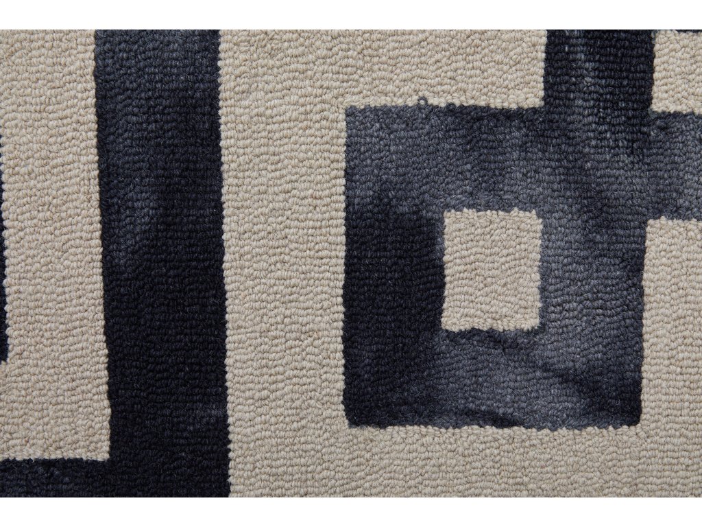 Lorrain Modern Geometric, Tan/Black, 3'-6" x 5'-6" Accent Rug - image 7