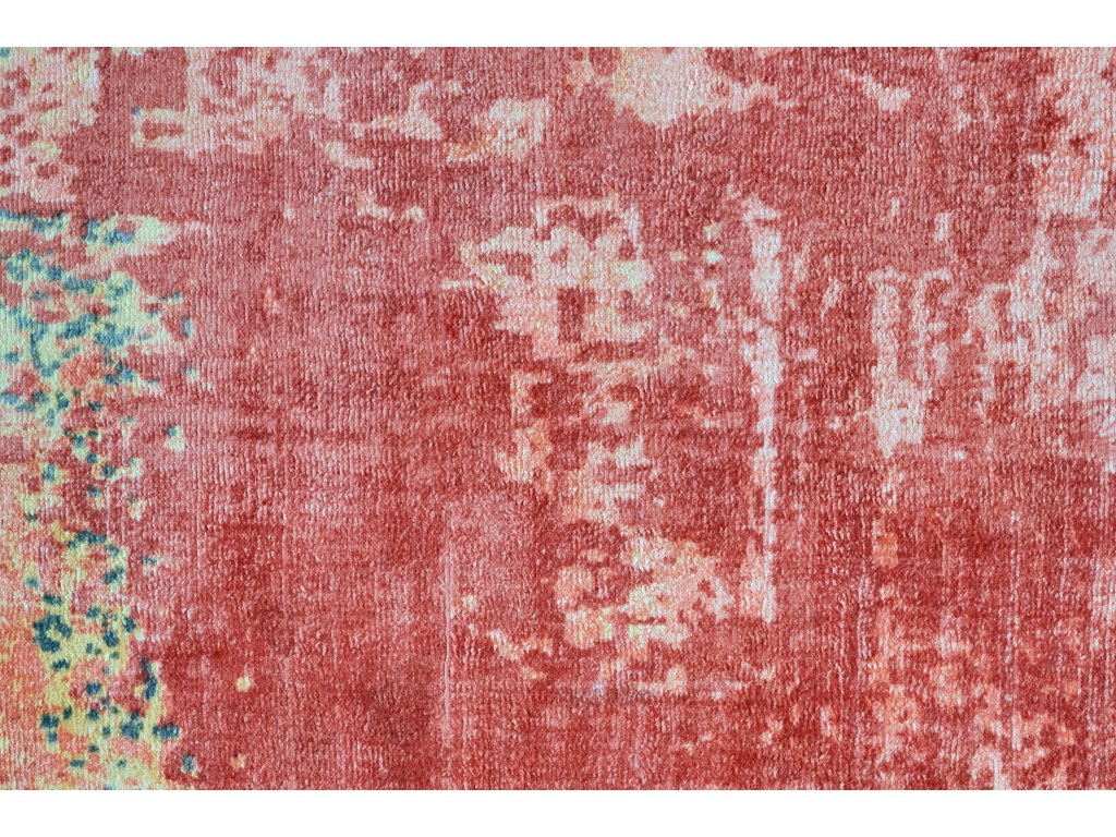 Emory Modern Abstract, Red/Blue/Pink, 2' x 3' Accent Rug - image 4