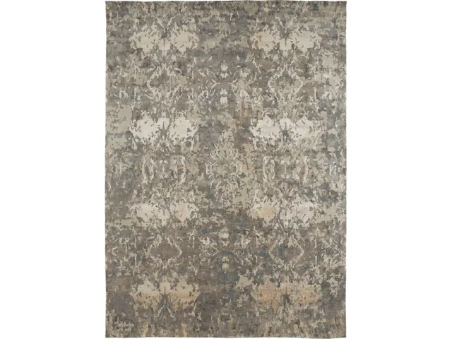 Adira Transitional Watercolor, Gray/Ivory/Taupe, 9'-6" x 13'-6" Area Rug