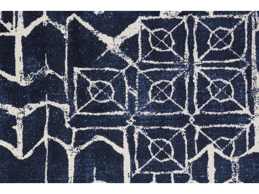 Remmy Transitional Geometric, Blue/Ivory, 10' x 13'-2" Area Rug - image 4