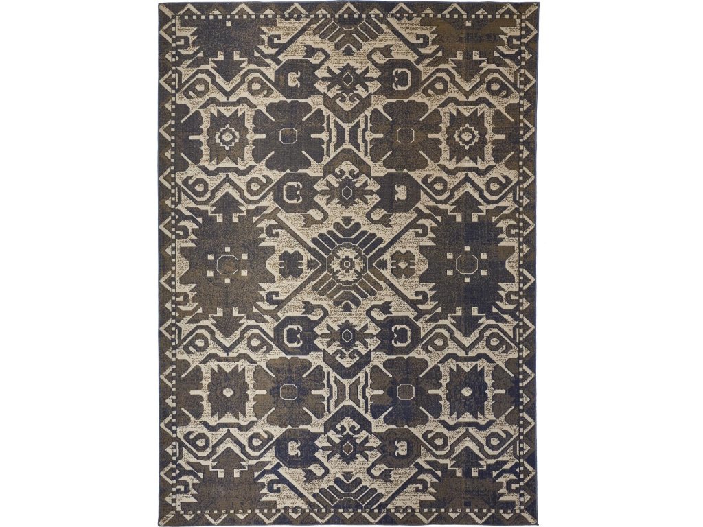 Foster Transitional Oriental, Blue/Brown/Ivory, 1'-8" x 2'-10" Accent Rug - main image
