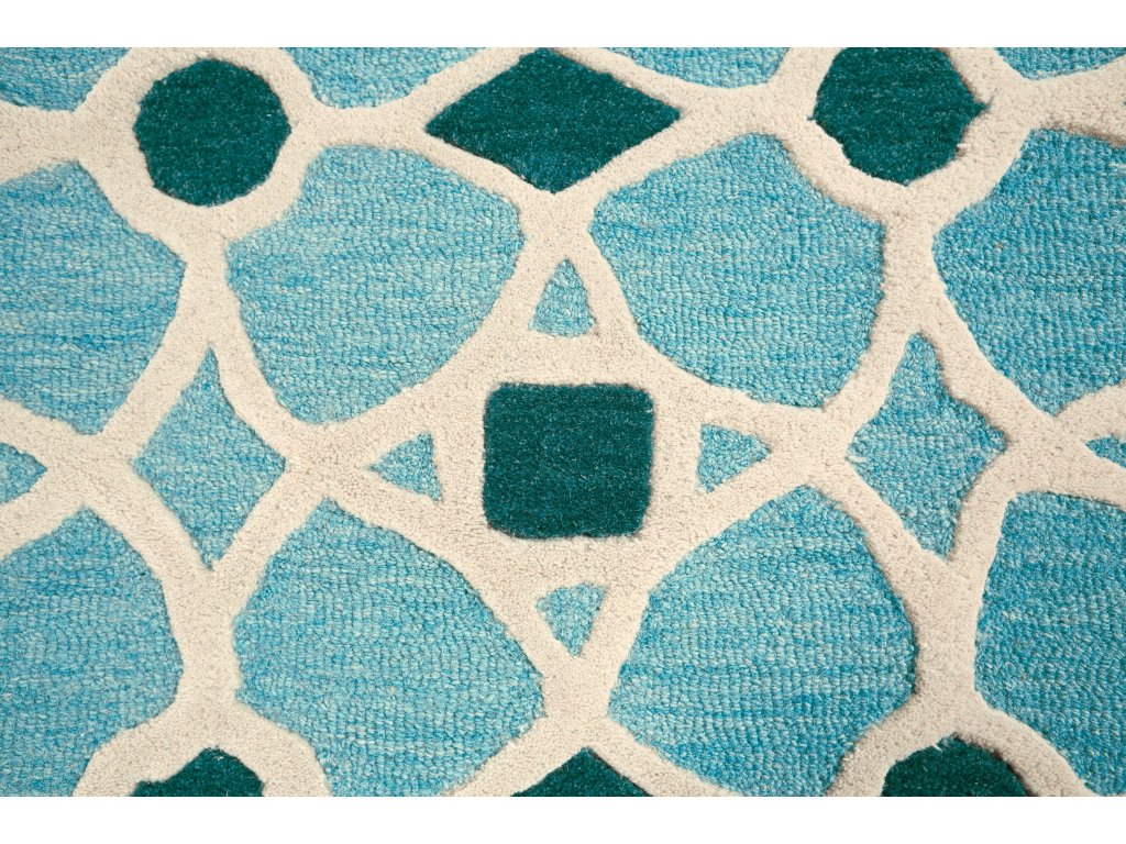 Ella Transitional Floral and Botanical, Blue/Green/Ivory, 5' x 8' Area Rug - image 3