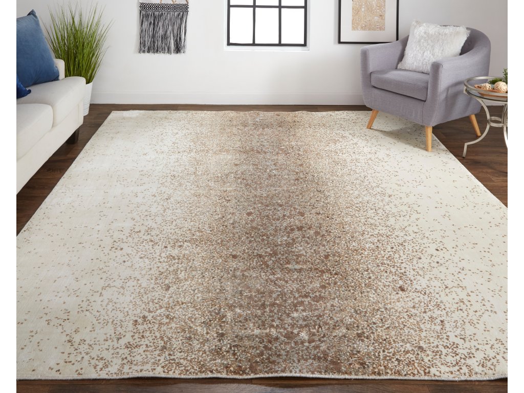Grier Modern Gradient and Ombre, Brown/Taupe/Ivory, 8' x 10' Area Rug - image 1