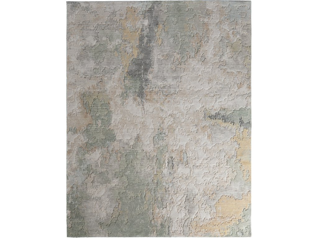Jaxson Modern Abstract, Ivory/Green/Orange, 8' x 10' Area Rug - main image