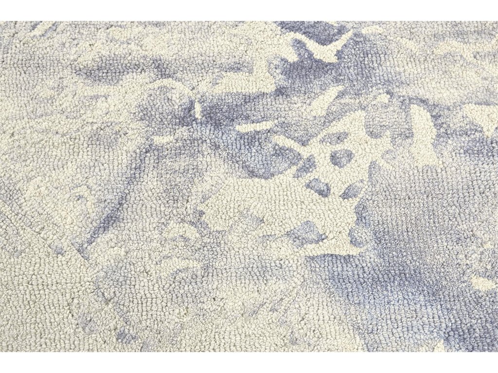 Lorrain Modern Abstract, Ivory/Gray/Blue, 2' x 3' Accent Rug - image 4