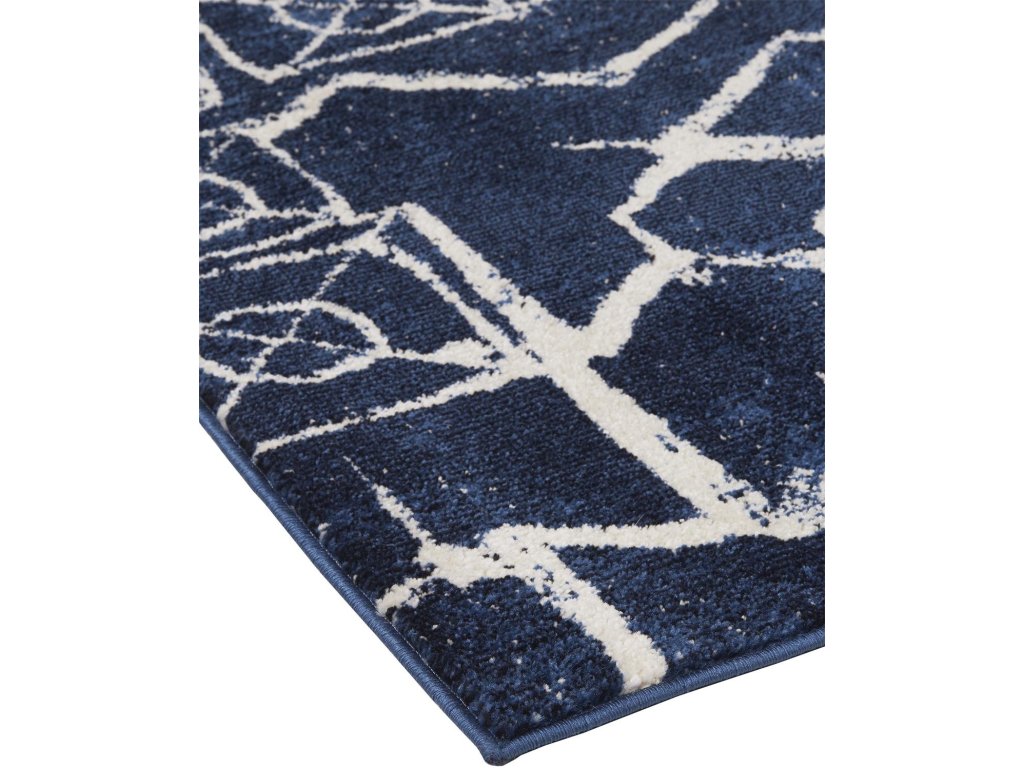Remmy Transitional Geometric, Blue/Ivory, 10' x 13'-2" Area Rug - image 2