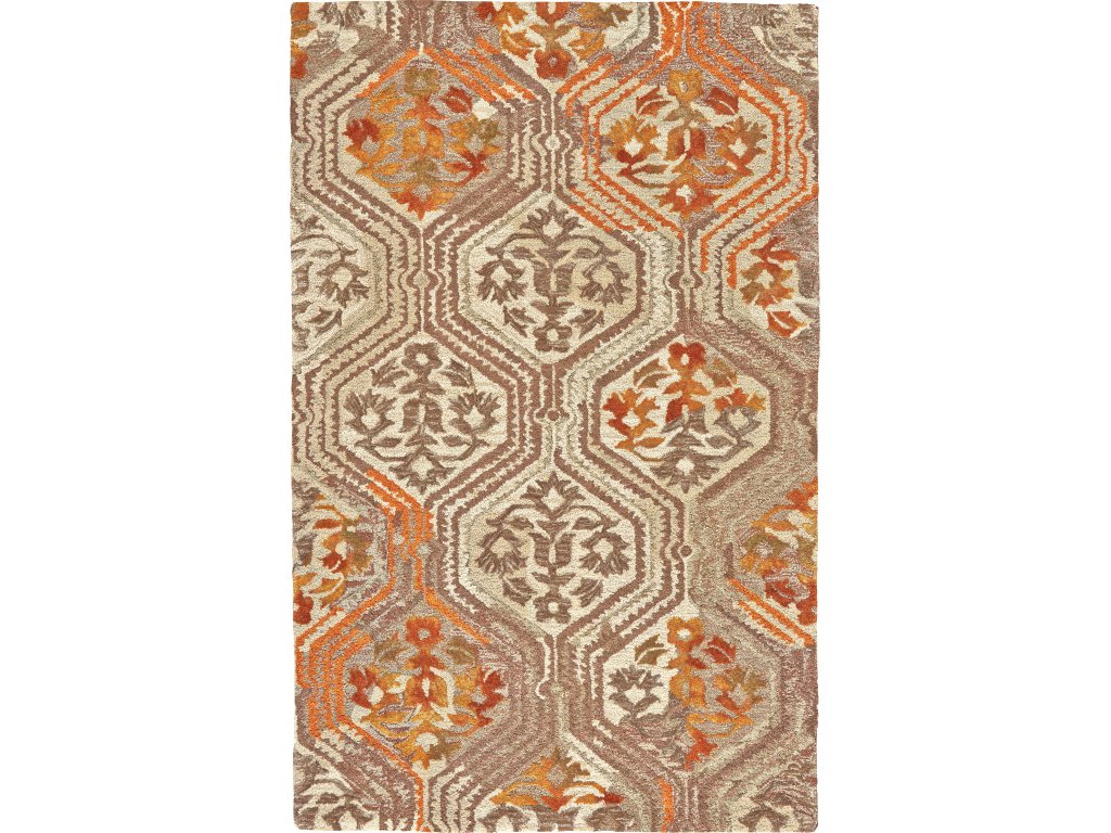 Tivoli Transitional Ikat, Tan/Orange/Taupe, 8'-6" x 11'-6" Area Rug - main image