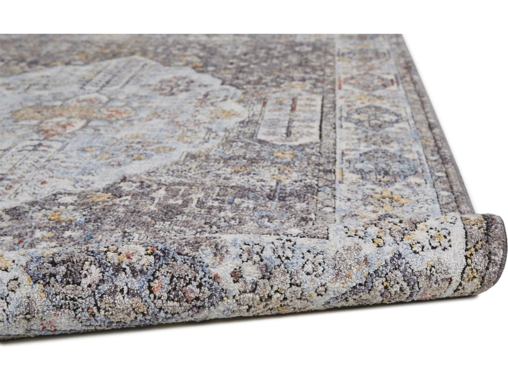 Armant Traditional Medallion, Gray/Blue/Gold, 2' x 3' Accent Rug - image 5