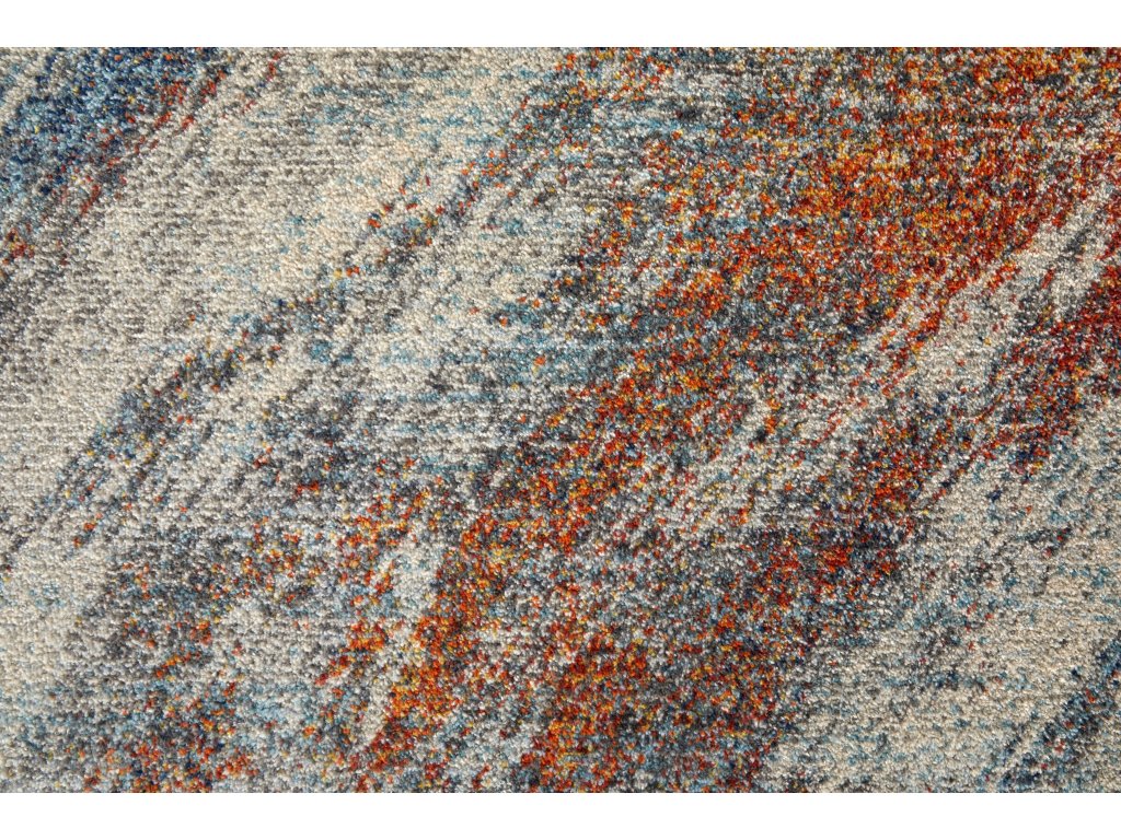 Edgemont Modern Abstract, Ivory/Orange/Blue, 10' x 14' Area Rug - image 7