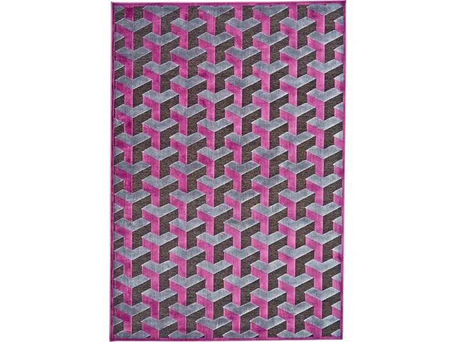 Saphir Rubus DARK GRAY/RASPBERRY Rug