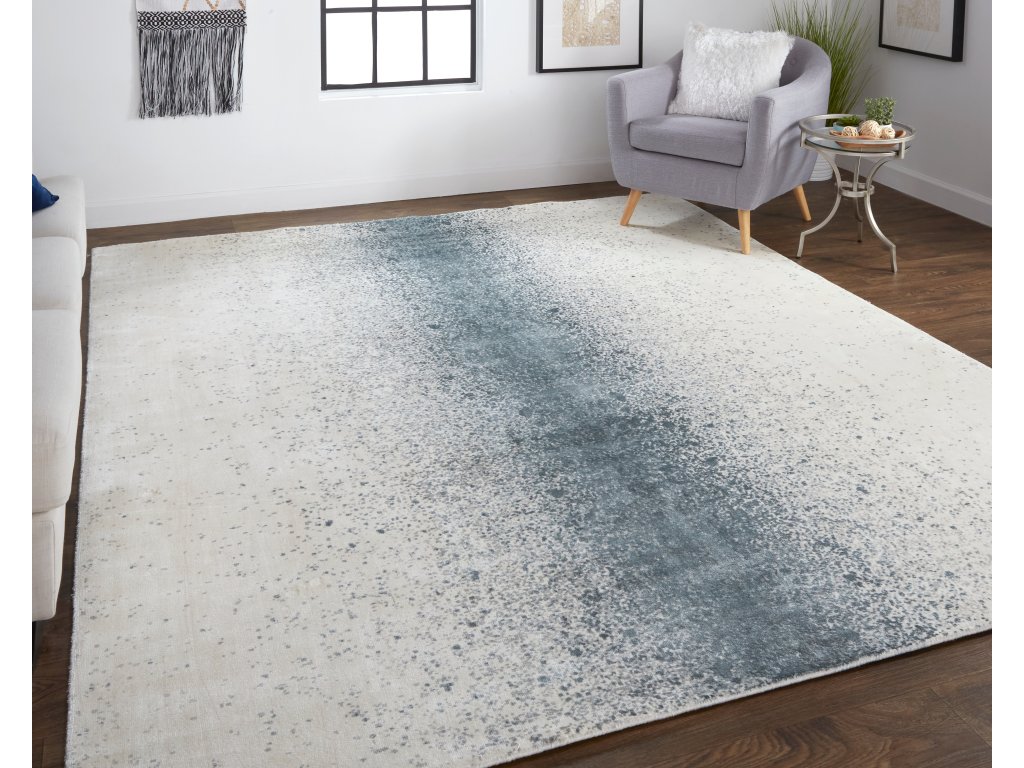 Grier Modern Gradient and Ombre, Blue/Ivory/Gray, 8' x 10' Area Rug - image 2