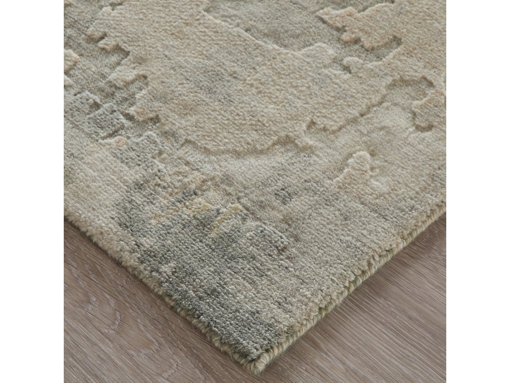 Jaxson Modern Abstract, Ivory/Green/Orange, 8' x 10' Area Rug - image 4