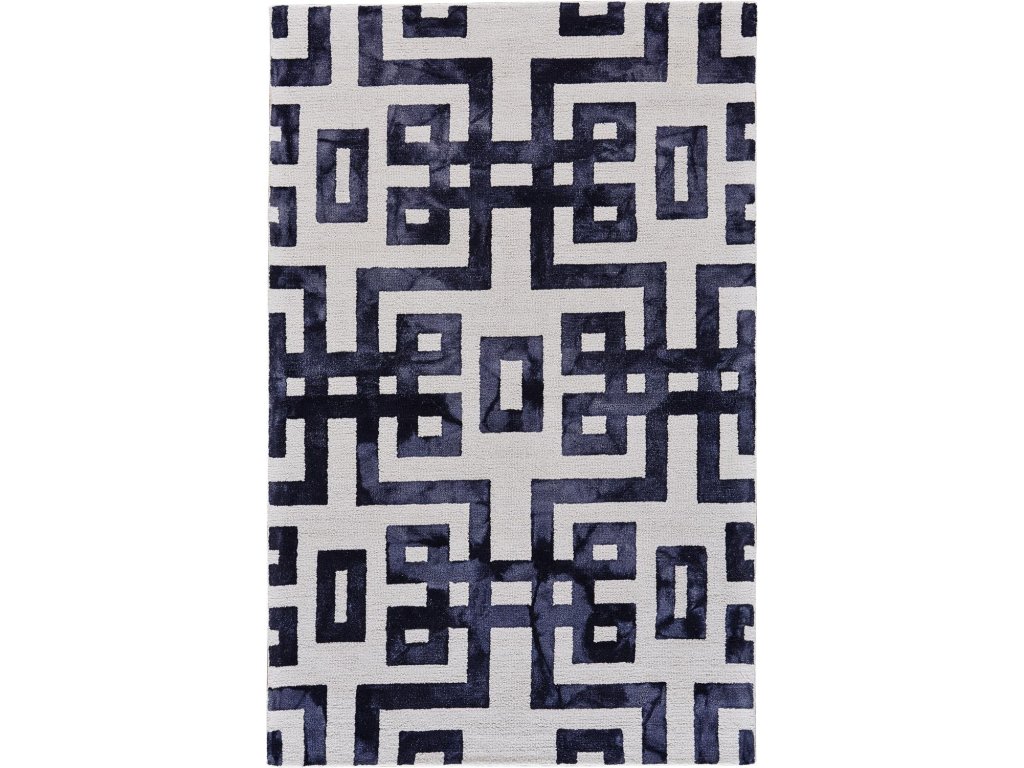 Lorrain Modern Geometric, Tan/Black, 3'-6" x 5'-6" Accent Rug - main image