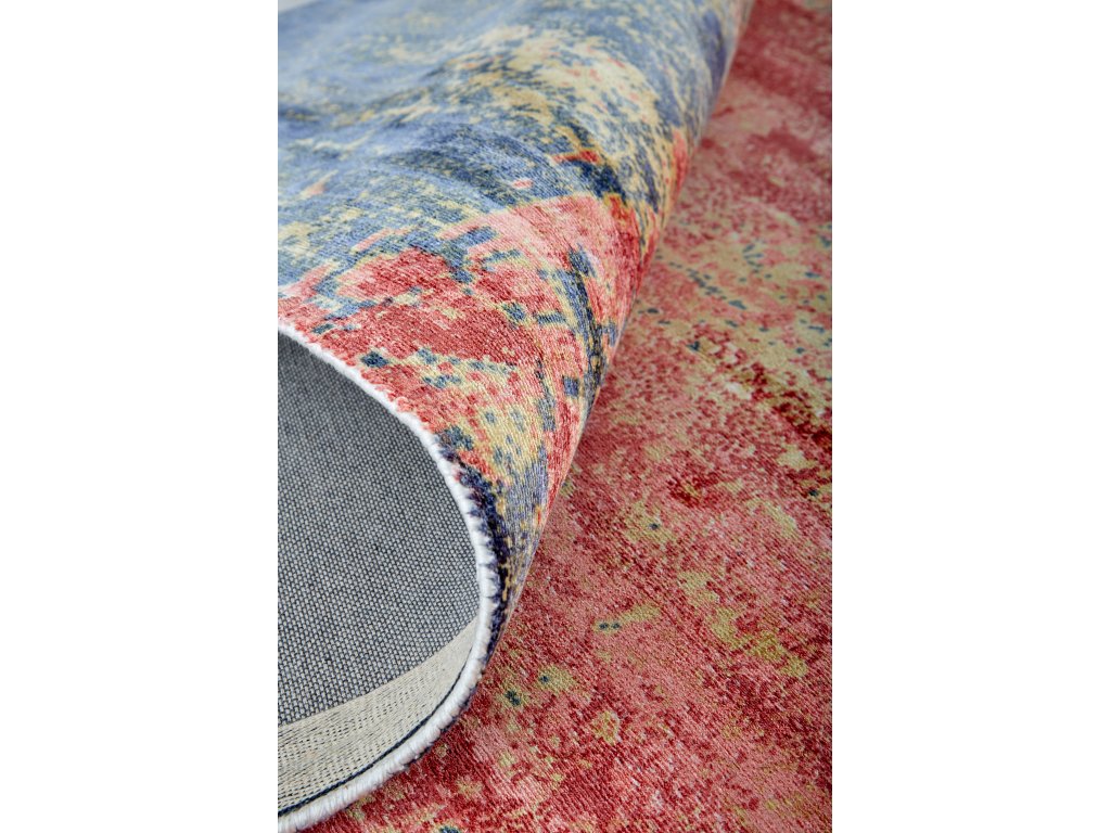 Emory Modern Abstract, Red/Blue/Pink, 2' x 3' Accent Rug - image 6