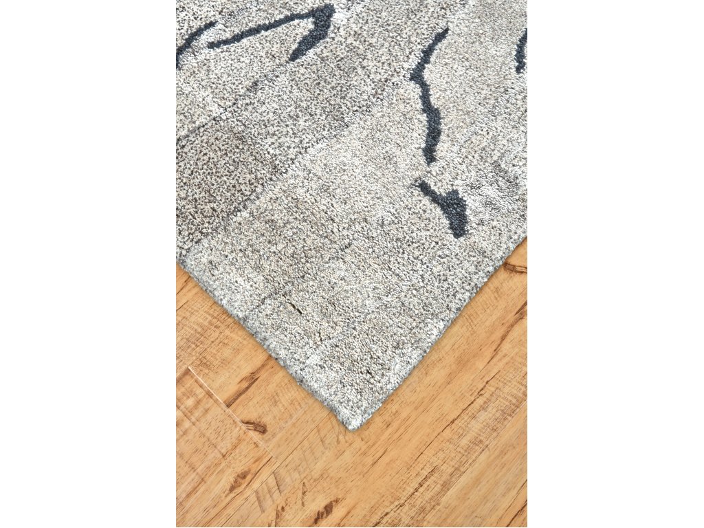 Cosmo Transitional Abstract, Gray/Black/Silver, 2' x 3' Accent Rug - image 2