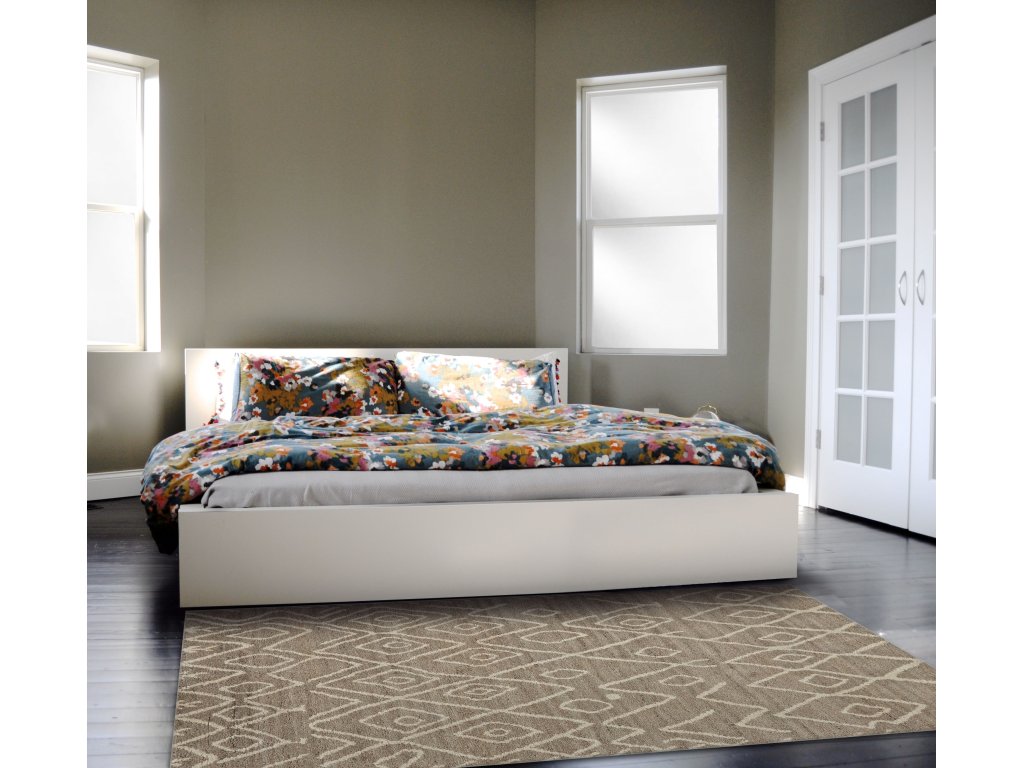 Barbary Modern Argyle, Brown/Ivory, 5'-6" x 8'-6" Area Rug - image 1