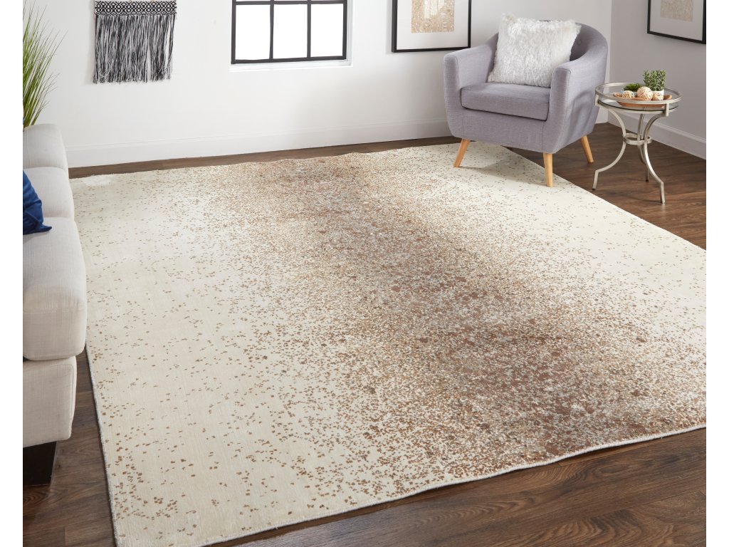 Grier Modern Gradient and Ombre, Brown/Taupe/Ivory, 8' x 10' Area Rug - image 2