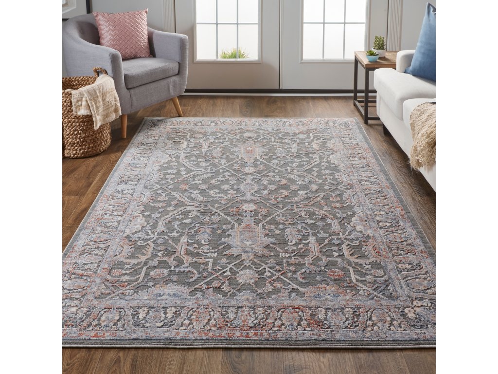Thackery Transitional Oriental, Gray/Taupe/Pink, 1'-8" x 2'-8" Accent Rug - image 2
