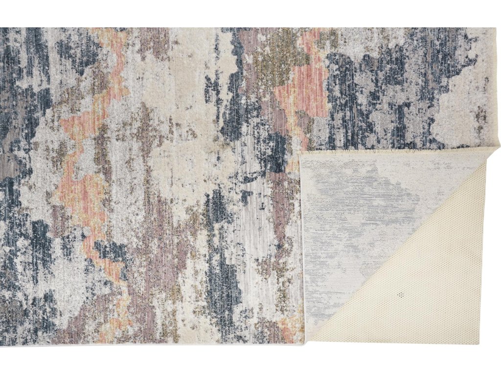 Kyra Transitional Abstract, Blue/Gray/Ivory, 7'-6" x 9'-7" Area Rug - image 3