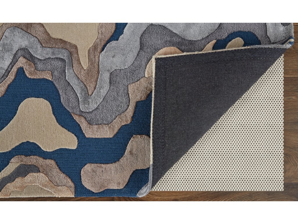 Serrano Transitional Abstract, Ivory/Tan/Blue, 5' x 8' Area Rug - image 2