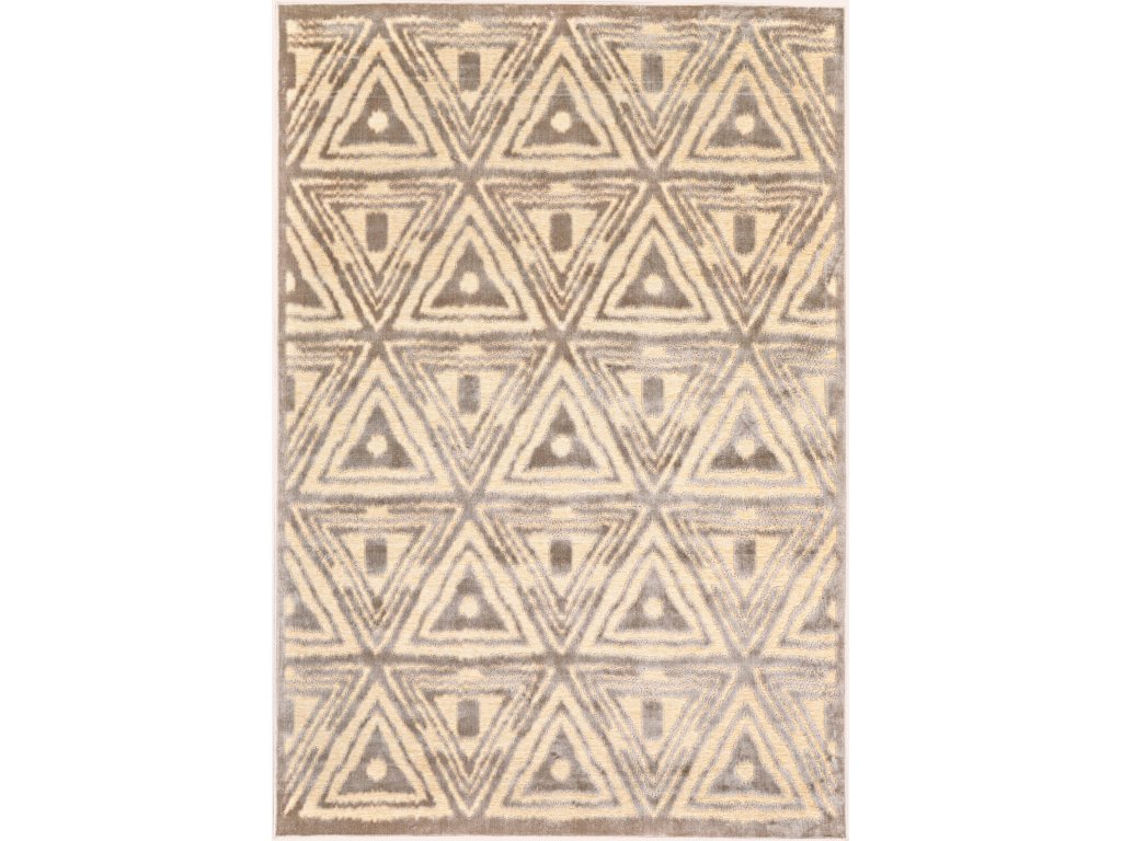 Saphir Zam Modern Geometric, Tan/Brown/Taupe, 9'-8" x 12'-7" Area Rug - main image