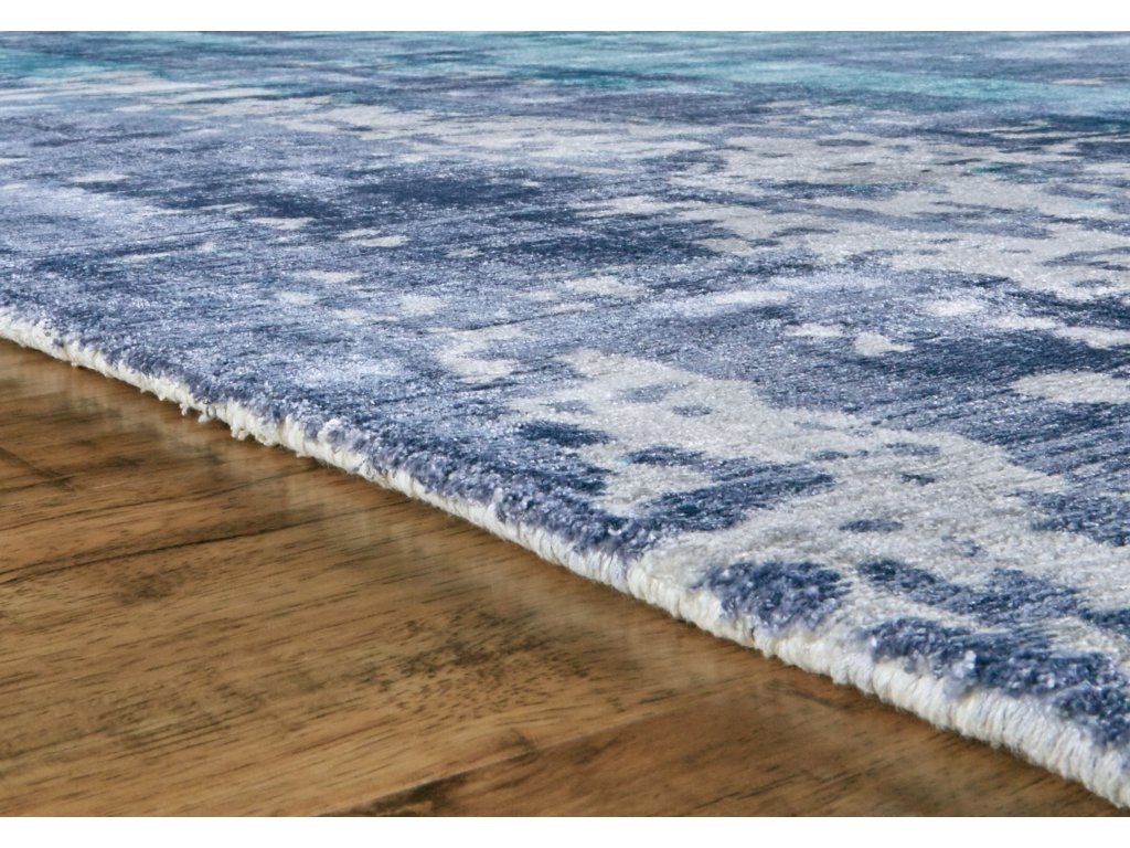 Emory Modern Abstract, Blue/Ivory, 5' x 8' Area Rug - image 7