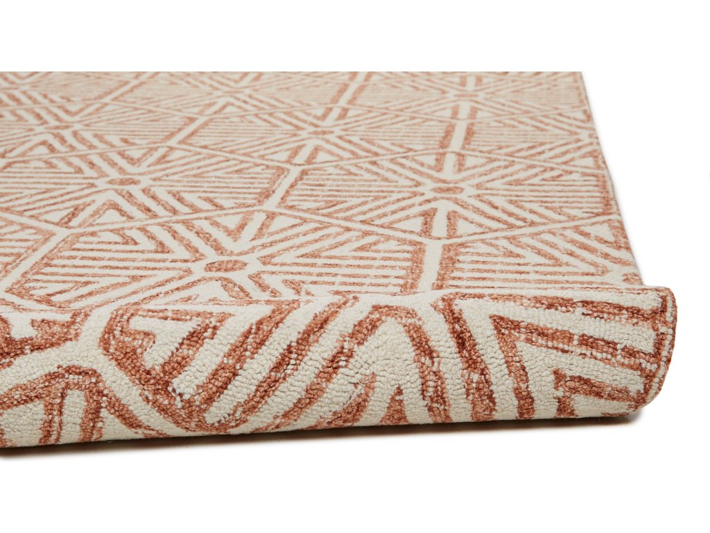 Rhett Transitional Geometric, Orange/Ivory, 5' x 8' Area Rug - image 6
