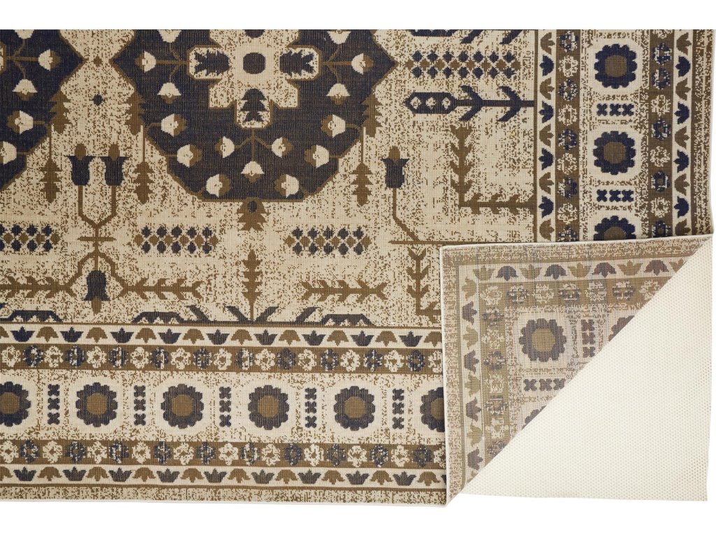 Foster Transitional Medallion, Blue/Gray/Ivory, 10' x 13'-2" Area Rug - image 3