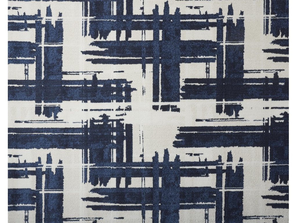 Remmy Transitional Abstract, Ivory/Blue, 5' x 8' Area Rug - image 4