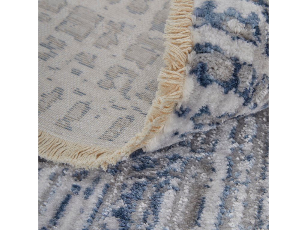 Kyra Transitional Abstract, Gray/Blue, 1'-8" x 2'-10" Accent Rug - image 7