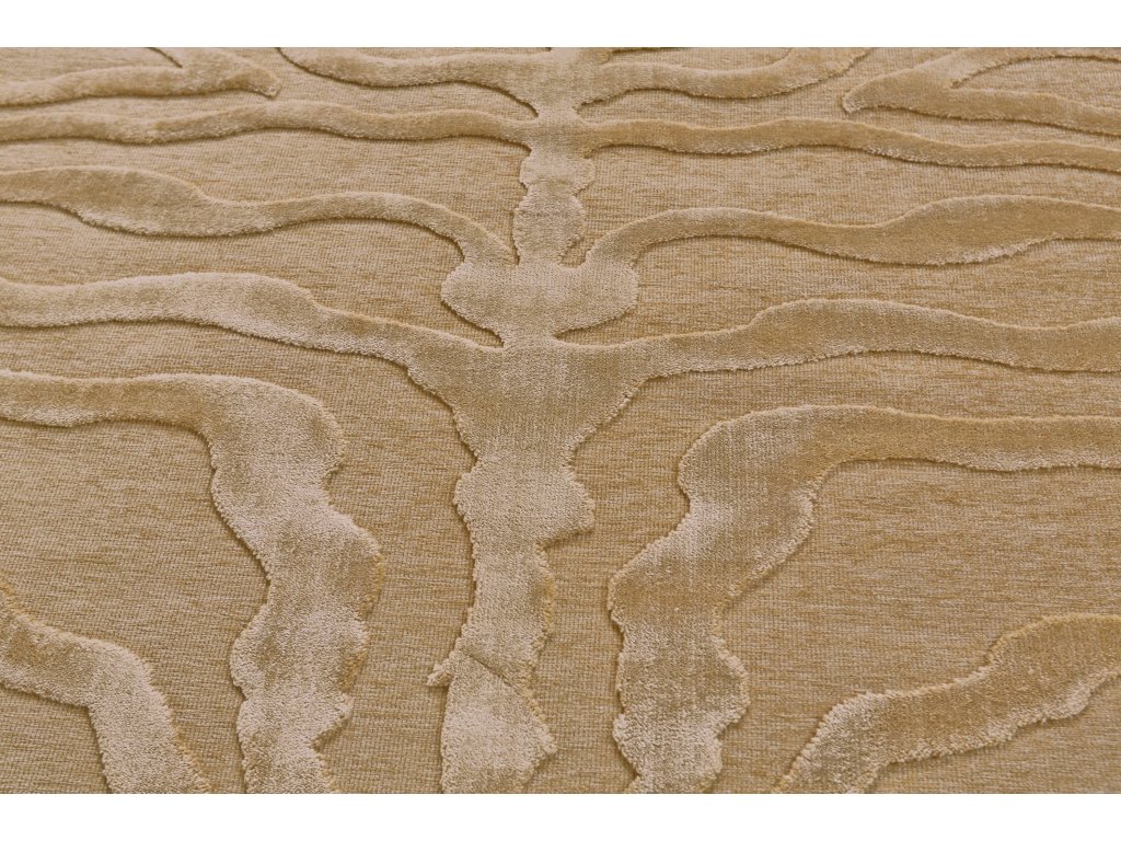 Saphir Transitional Animal Print, Tan/Ivory, 7'-6" x 7'-6" Round Rug - image 1