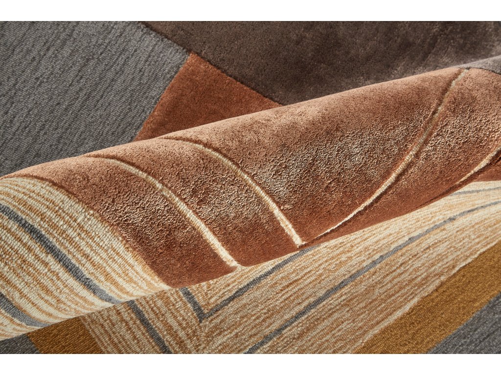 Nash Modern Geometric, Tan/Brown/Gray, 5' x 8' Area Rug - image 4