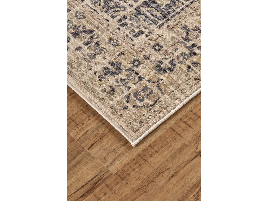 Grayson Transitional Medallion, Tan/Gray/Black, 1'-8" x 2'-8" Accent Rug - image 2