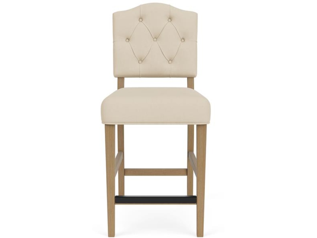 Button Tufted Upholstered Stool - image 1