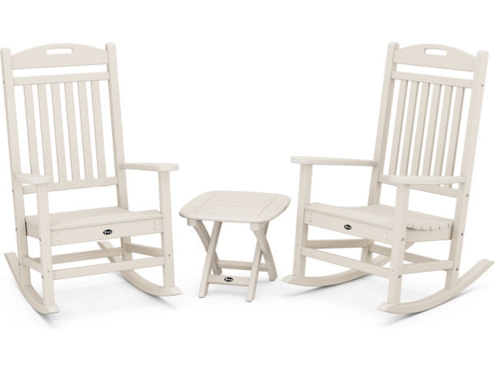 Trex Outdoor Furniture Yacht Club 3-Piece Rocker Set Rocking Chair Set, primary thumbnail