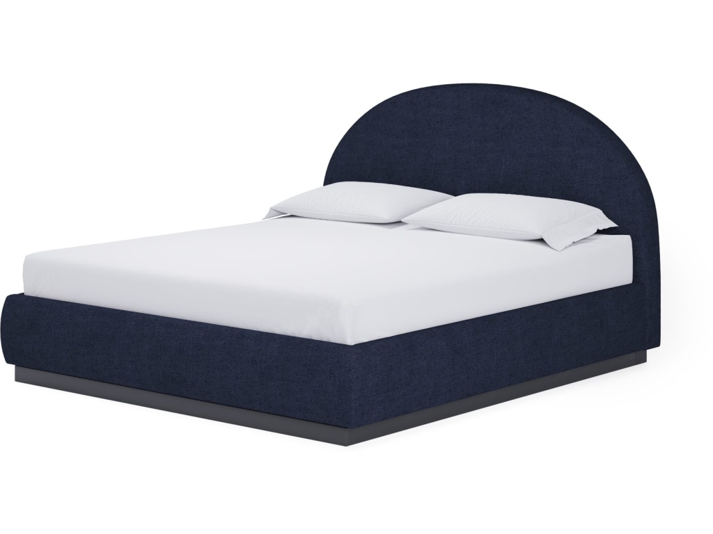 Flex Upholstered Bed in Blue Jeans Chenille - image 1